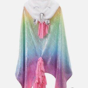 Cloud Castle Wearable Rainbow Unicorn Soft Blanket Cape Kids Costume